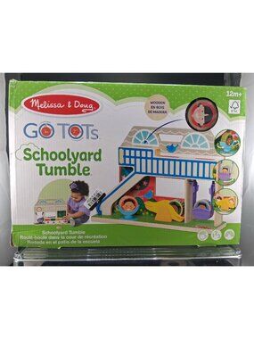 Melissa & Doug Go Tots Schoolyard Tumble Wooden Playset For Ages 12 Months+
